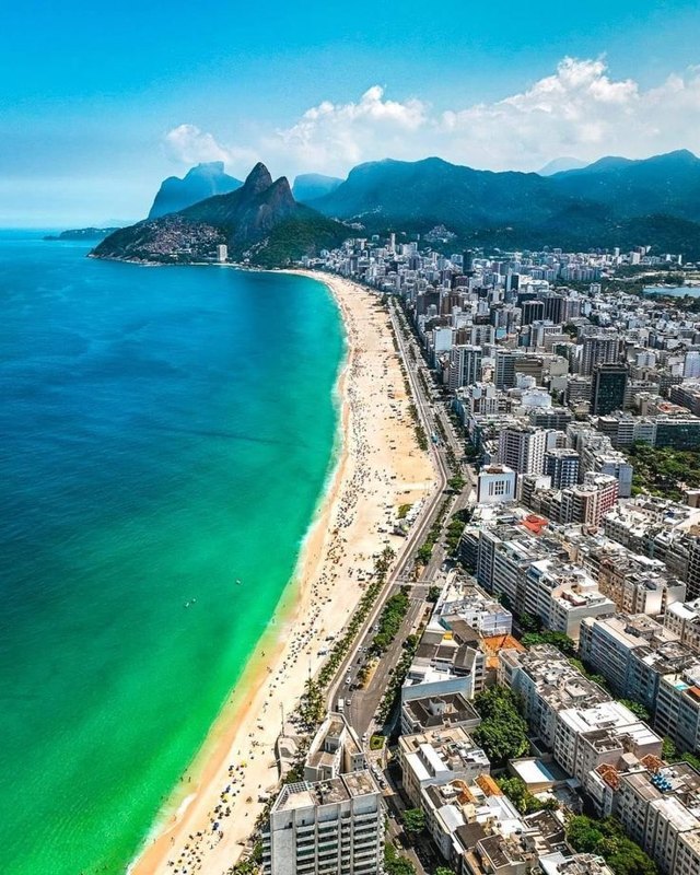 Playa y paisaje de Ipanema, Río de Janeiro