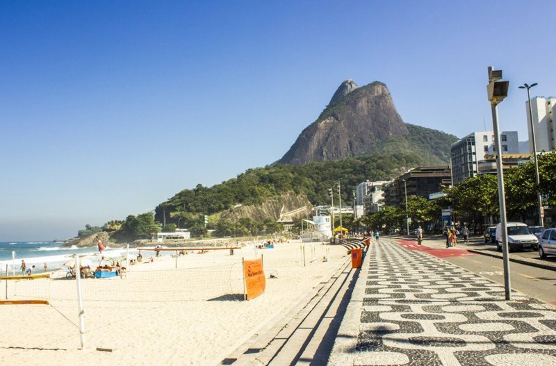 Playa y paisaje de Leblon, Río de Janeiro